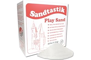 Sandtastik Sparkling White Play Sand, 25 lb (11.3 kg) - Fill Sandboxes, Sand Trays, Sensory Tables, Water Tables! Scoop, Mold