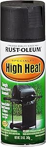 Rust-Oleum 7778830-2PK High Heat Enamel Spray Paint, 2 Pack, Bar-B-Que Black, 24 Ounce
