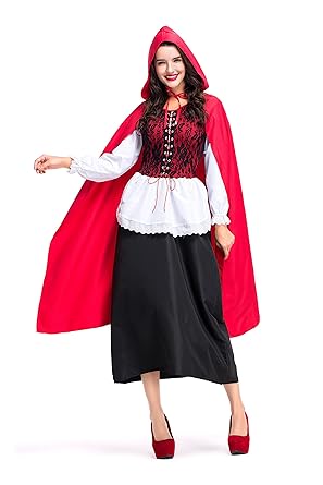 Amazon ハロウィン衣装 赤ずきんちゃん 仮装 ロング 大人用 赤ずきん