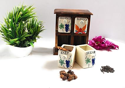 Buy T One Woods T One Wooden Ceramic Drawer For Spices Ceramic