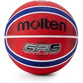Molten Premium 12 Panel Design Rubber Basketball, Red/Blue, Size 6