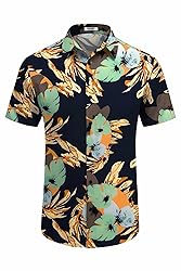 COOFANDY Tropical Shirt for Men Hawaiian Short