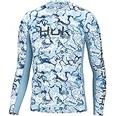 HUK Mens Icon X Long Sleeve Shirt, Performance Fishing Shirt