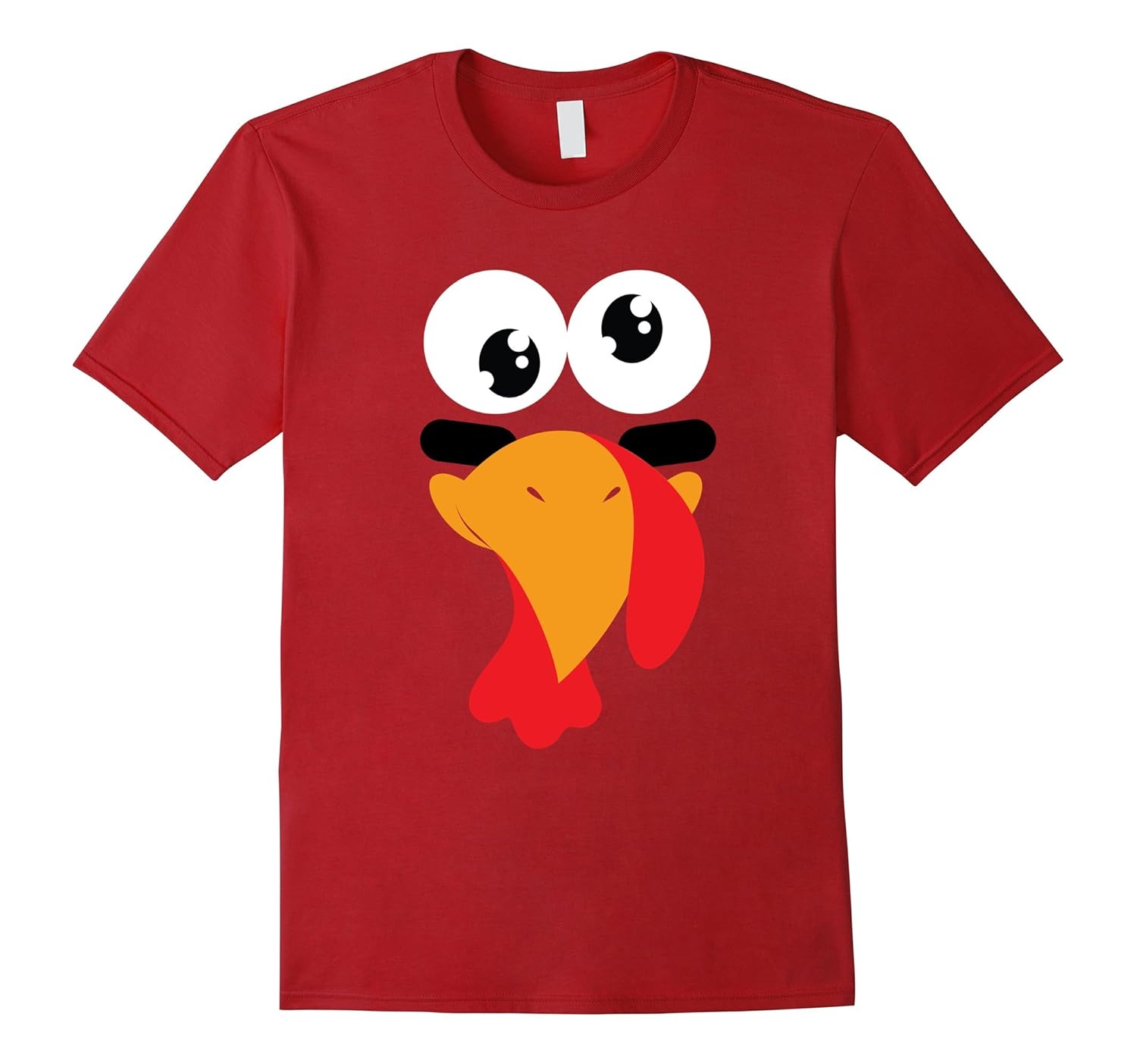 Turkey Face Football Thanksgiving T-Shirt Costume Kids Adult-Rose