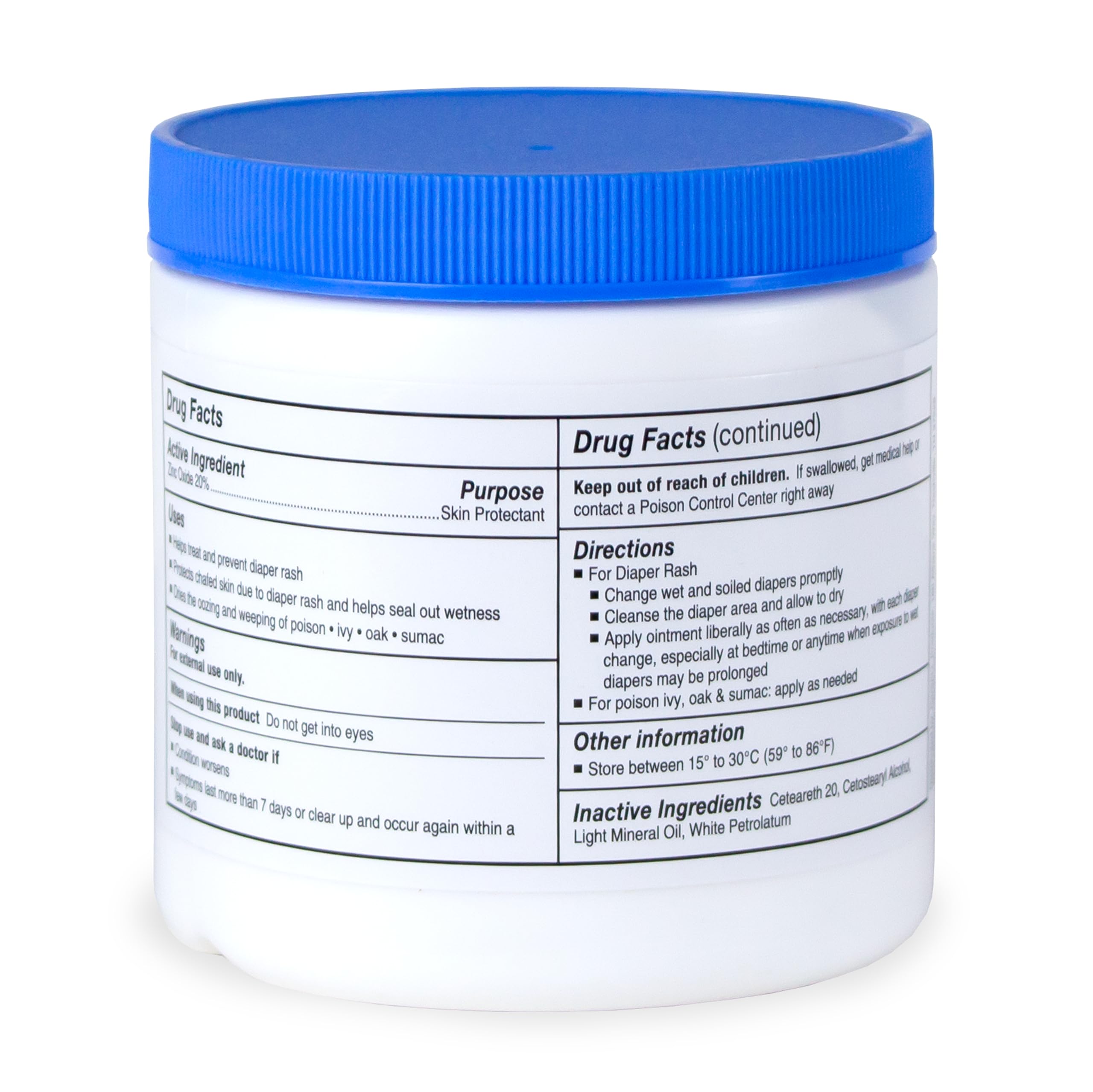 CareAll Zinc Oxide 20% Skin Protectant Barrier Ointment 15 oz., Provides Relief, Prevention and Treatment for Chafing due to Diaper Rash. Helps Seal Out Wetness. Non-Nano.