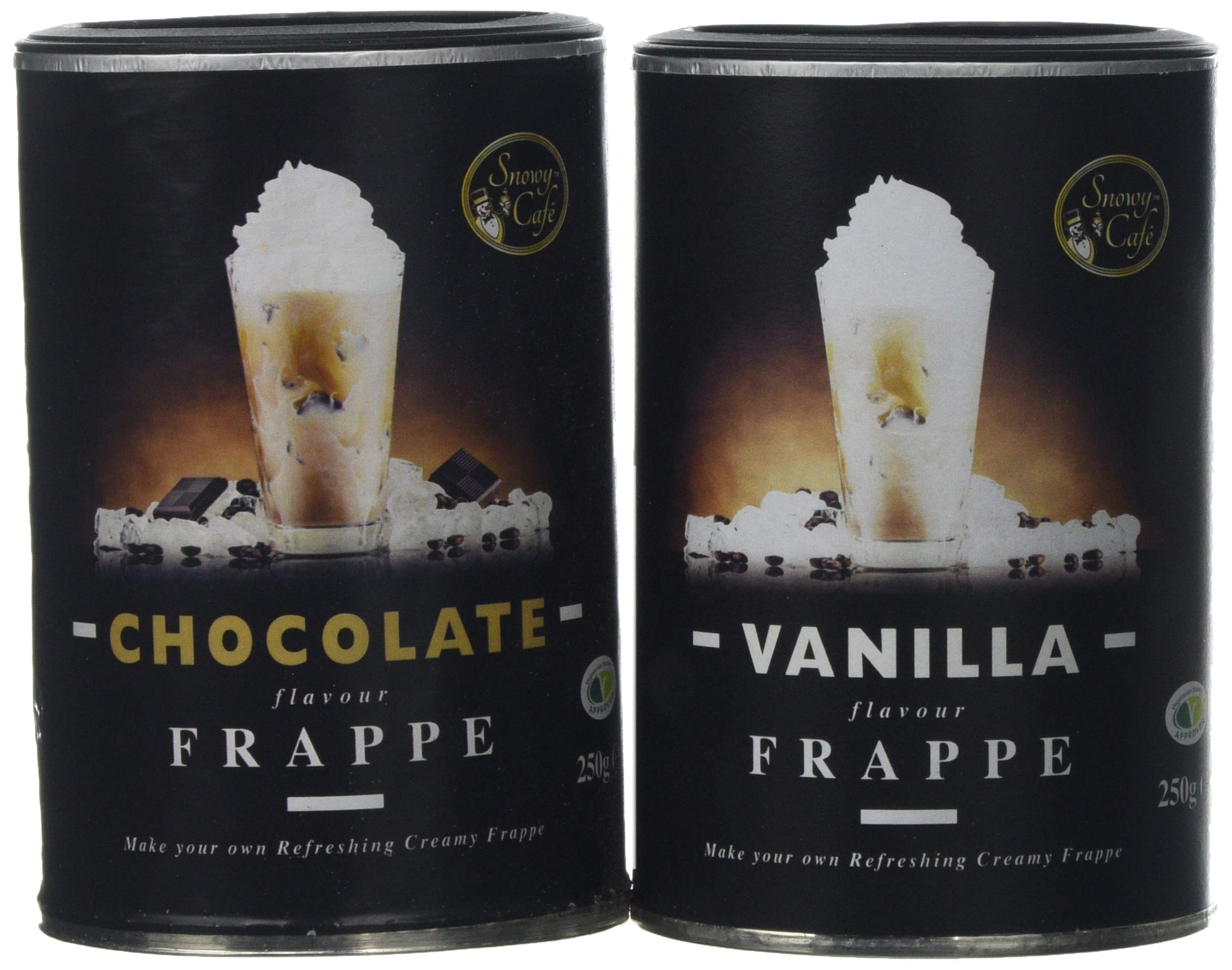 Snowy Café Frappe Chocolate and Vanilla Powder, 250 g, Pack of 2