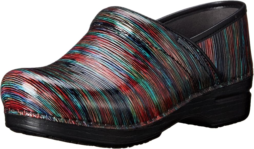 dansko striped clogs