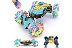 maxkes Gesture Sensing RC Stunt Car Remote Control Car 360° Rotating 4WD 2.4Ghz RC Cars Transform Car Toys for Boys 4-7 Birthday Present for Age 8-12