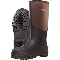 HISEA Men's Work Boots Neoprene Rubber Rain Boots Muck Mud Boots Insulated Outsole