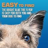 Nerf Dog Rubber Tire Flyer Toy 10 Inch Blue Flying Disc for Medium Large Dogs view 6