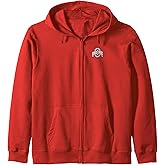 Ohio State Buckeyes Left Chest Icon Red Zip Hoodie
