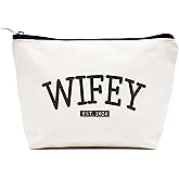 LIBIHUA Engagement Gifts Wedding Present for Bride-Makeup Bag Cosmetic Bag Travel Pouch Bride to Be Newly Engaged Bridal Shower Present for Her Bachelorette Party Gifts for Women Wifey