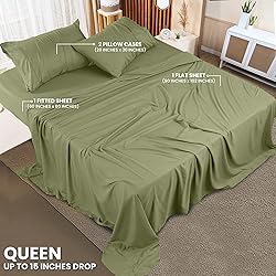 Utopia Bedding Queen Sheet Set – 4 Piece Bed