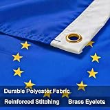 SHATCHI European Union Flag 5ft x 3ft Polyester with Brass Eyelets view 6