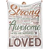 Super Soft Hug Blanket – Inspirational Get Well Soon Gift for Women, Cancer Care Blanket, Healing Throw for Mom, Grandma, Friend, After Surgery Recovery, 50"x60"