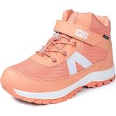 R CORD Kids Hiking Boots Waterproof Durable TPR Traction Outsole Anti-Skid Athletic Lace Up Hiking Shoes for Outdoor Adventure