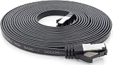 1aTTack.de Cat 8 Flat Black 0.5m Ethernet LAN Cable 40Gbps 2000MHz RJ45 10 Pack view 2
