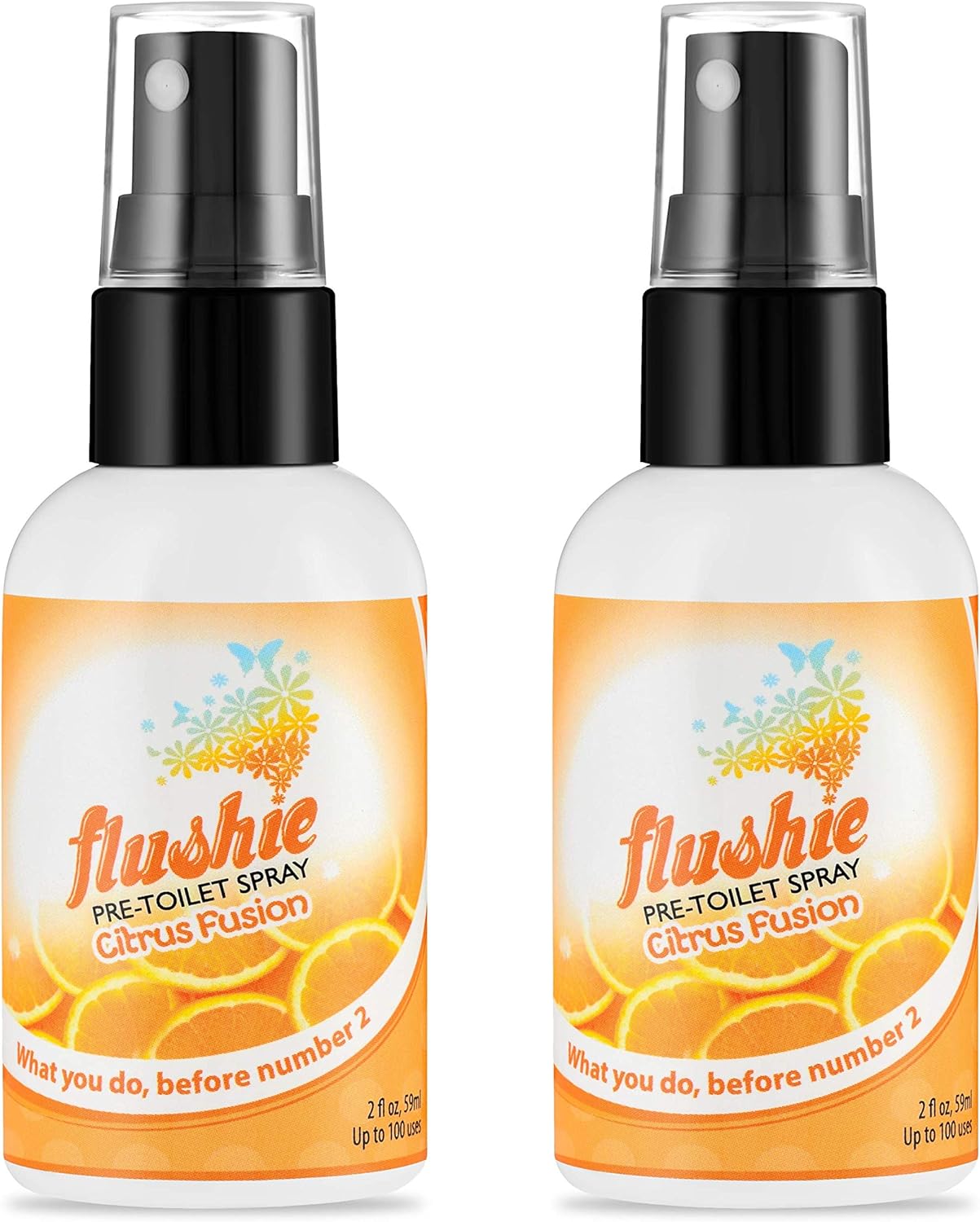 Flushie PreToilet Sprays 2Ounce Bottle, Citrus Fusion
