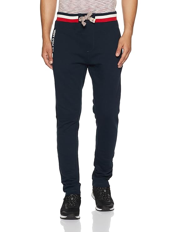Buy US Polo Men's Cotton Sweatpants (8907378287939_USKP1045_Navy_32) at