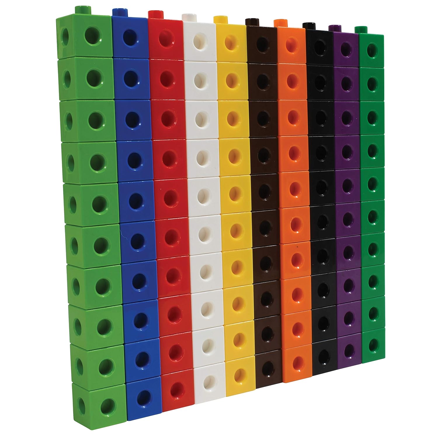 Edx Education Linking Cubes - in Home Learning Toy for Early Math - Set of 100 - .8 inch Size - Connecting Blocks - Preschoolers Aged 3+ and Elementary Aged Kids: Industrial & Scientific