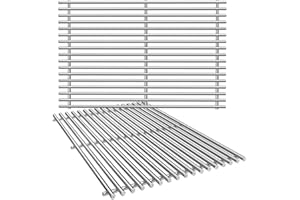 DELSbbq Cooking Grates for Weber Genesis 300 Series Genesis E310 E320 E330 S310 S320 S330 EP-310 EP-320 EP-330, 304 Stainless Steel Grill Grates Replacement for Weber 7524/7528, 19.5"x12.9", Set of 2
