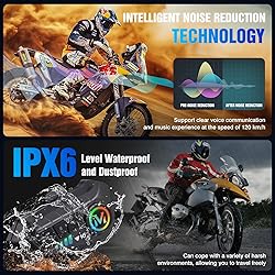 FEYA Motorcycle Helmet Speakers High Battery Life