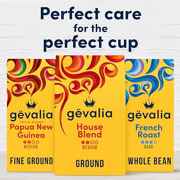 GEVALIA HOUSE BLEND MEDIUM ROAST 100% ARABICA GROUND COFFEE, FOR A KETO AND LOW CARB LIFESTYLE, 20 OZ BAG