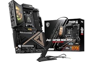 MSI MEG X870E ACE MAX Motherboard, ATX - Supports AMD Ryzen 9000/8000 / 7000 Processors, AM5-64MB BIOS ROM, 110A SPS VRM, DDR