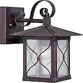 Nuvo Lighting 60/5611 Vega Small One Light Wall Lantern 60-watt A19 Outdoor Porch and Patio Lighting with Clear Seeded Glass,