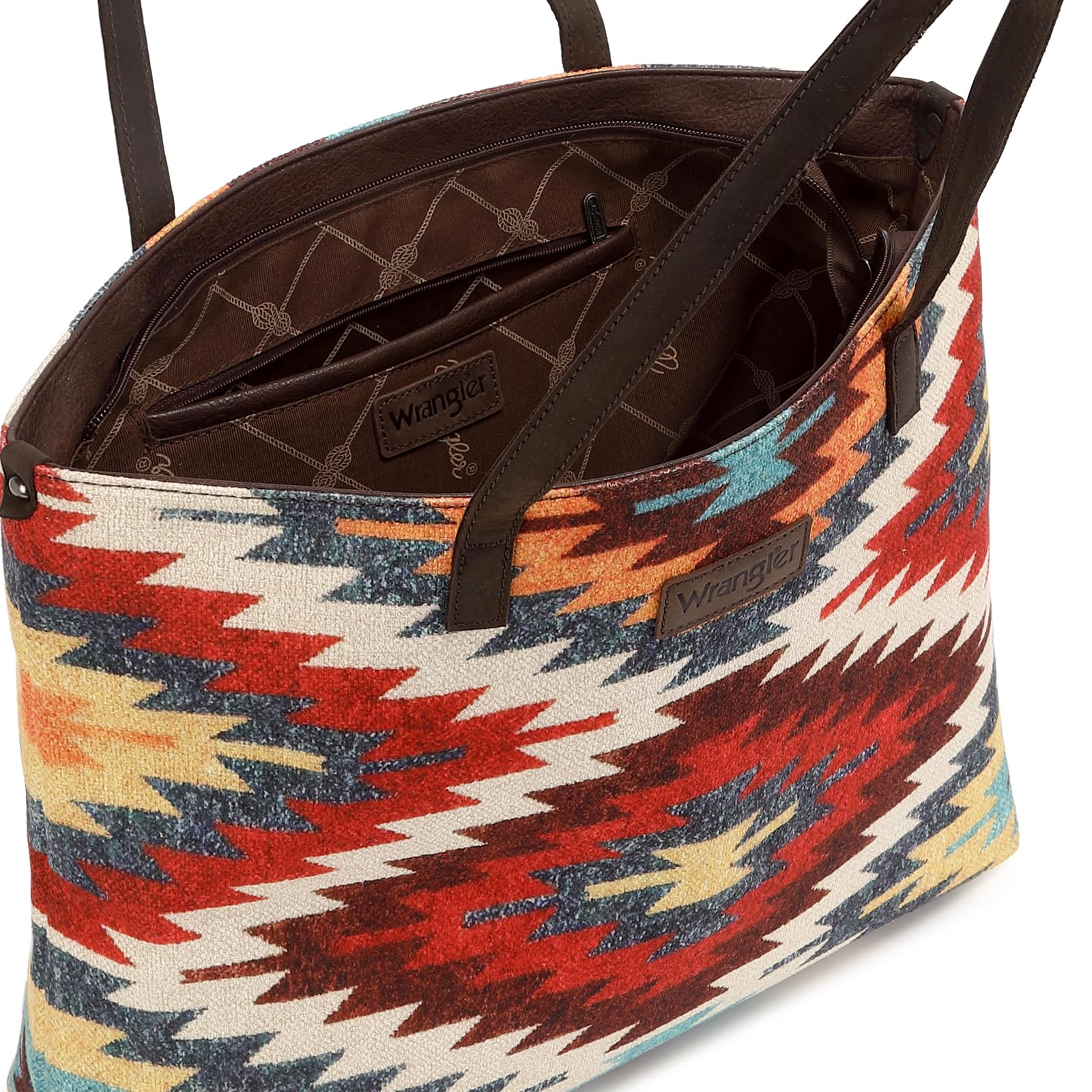 Montana West Wrangler Tote Bag for Women Canvas Shoulder Handbag Aztec Purse