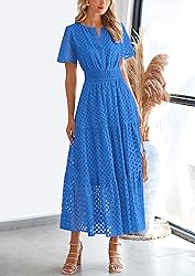 PRETTYGARDEN Womens 2025 Summer Maxi Dress Short