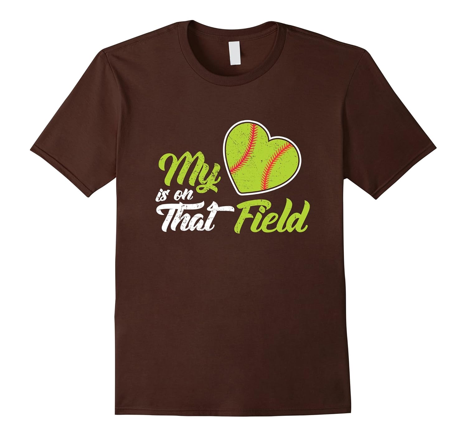 My Heart Is On That Field Softball T-Shirt-anz