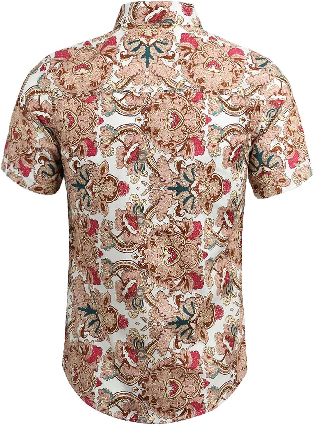 uxcell Men's Summer Floral Print Short Sleeve Button Down Beach Hawaiian Casual Shirt at  Men’s Clothing store