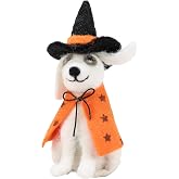 Primitives by Kathy Collectible Critter - Dog Witch, Coordinate with Our Other Collectible Critters/Figurines for a Delightful/Seasonal Display/Felt/Handmade Details