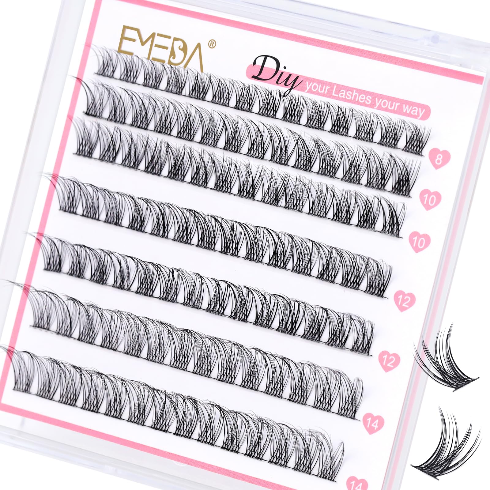 EMEDA D Curl Lash Clusters Individual Lashes Lash