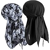 Bandanas Skull Cap for Men Women 3-in-1 Breathable Helmet Liner Neck Widening UV Sun Protection Neck Drape Do Rag Cycling Cap
