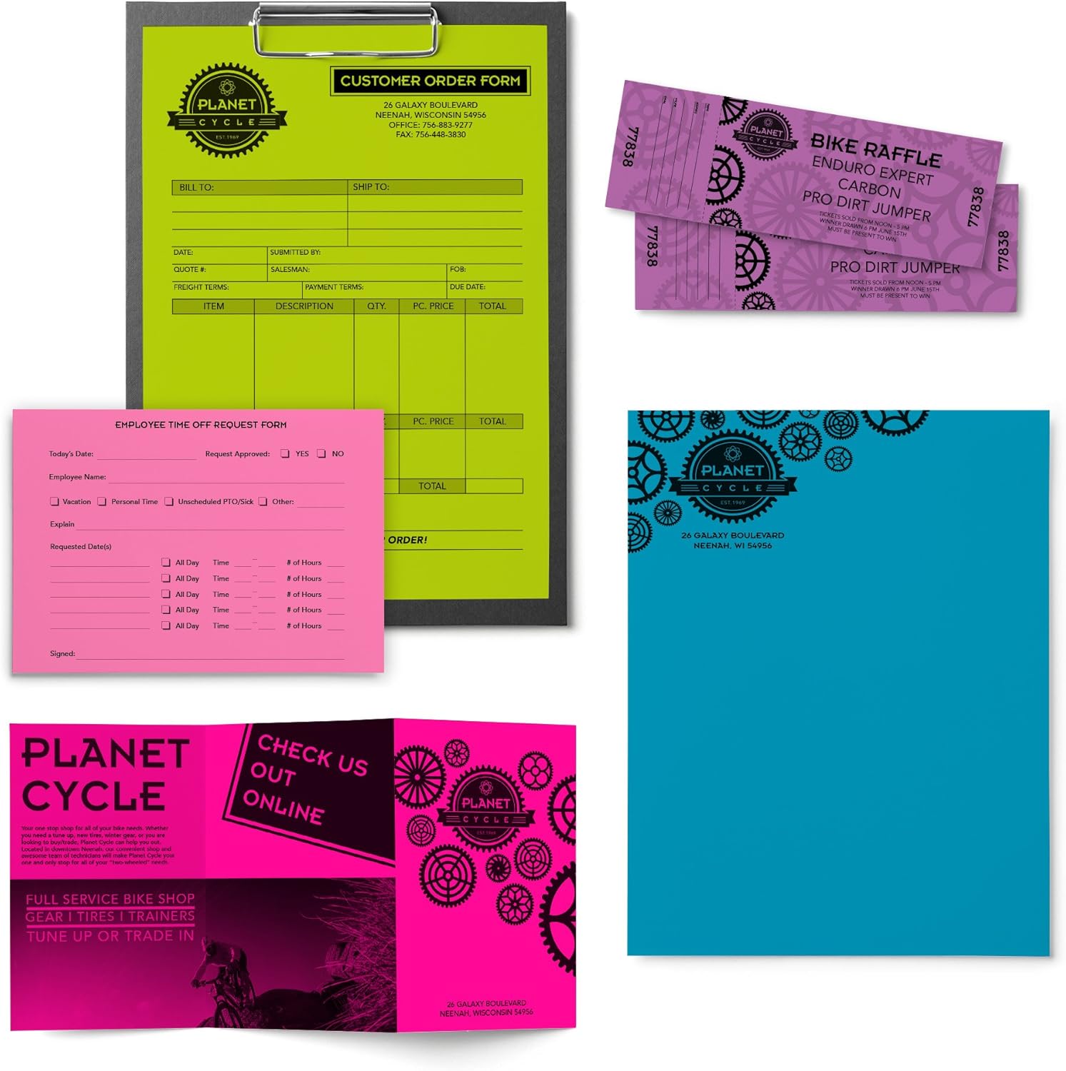 Neenah Astrobrights Color Paper, 8.5” x 11”, 24 lb / 89 gsm, “Charisma” 10-Color Assortment, 200 Sheets (20008) : Printer And Copier Paper : Office Products