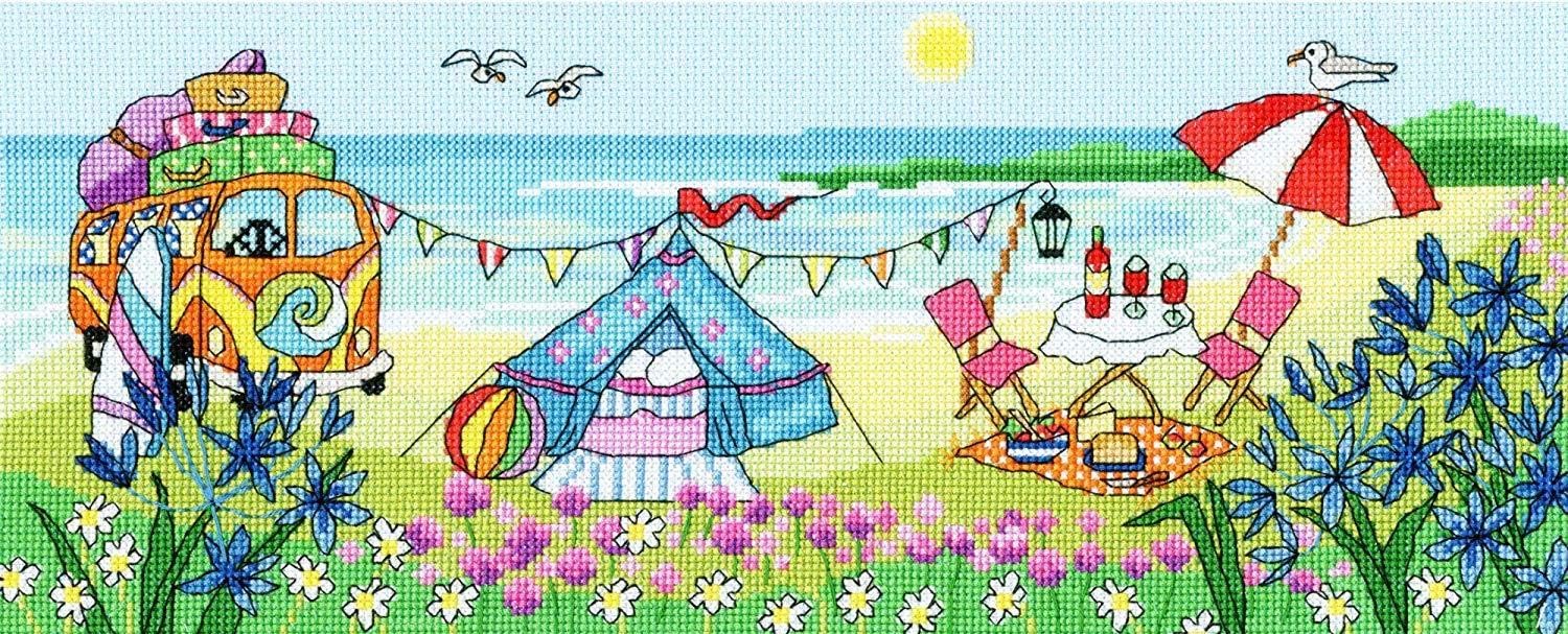 Bothy Threads Cross Stitch Kit - Glamping Fun, mehrfarbig