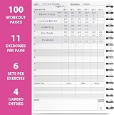 UniBrands Ultimate Gym Workout Log Book XL A5 Pink 100 Pages Fitness Journal view 5