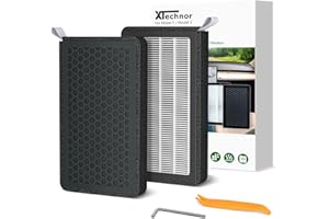 XTechnor HEPA Air Filter for Model Y Model 3 2016-2026, 2 Pack Cabin Air Filter with Activated Carbon for 2024/2025/2026 Juniper Highland Upgraded Version