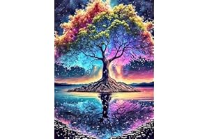 CHWGLFGG Diamond Painting Kits for Adults Beginners,Tree of Life Diamond Art Kit,5D DIY Full Round Drill Gem Art Kits,Home Wall Decor 12 x 16 Inch