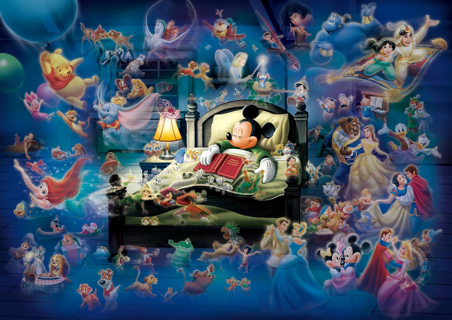 Tenyo Disney Mickey's Dream Fantasy Glow in the Dark Jigsaw Puzzle (500