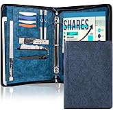 Calfinder Embossed Portfolio Binder 3 Ring,Leather Portfolio for Men,Padfolio for Women,Professional Business Portfolio Organizer with Tablet Holder,Padfolio Binder for Office,Valentine's Day Gifts