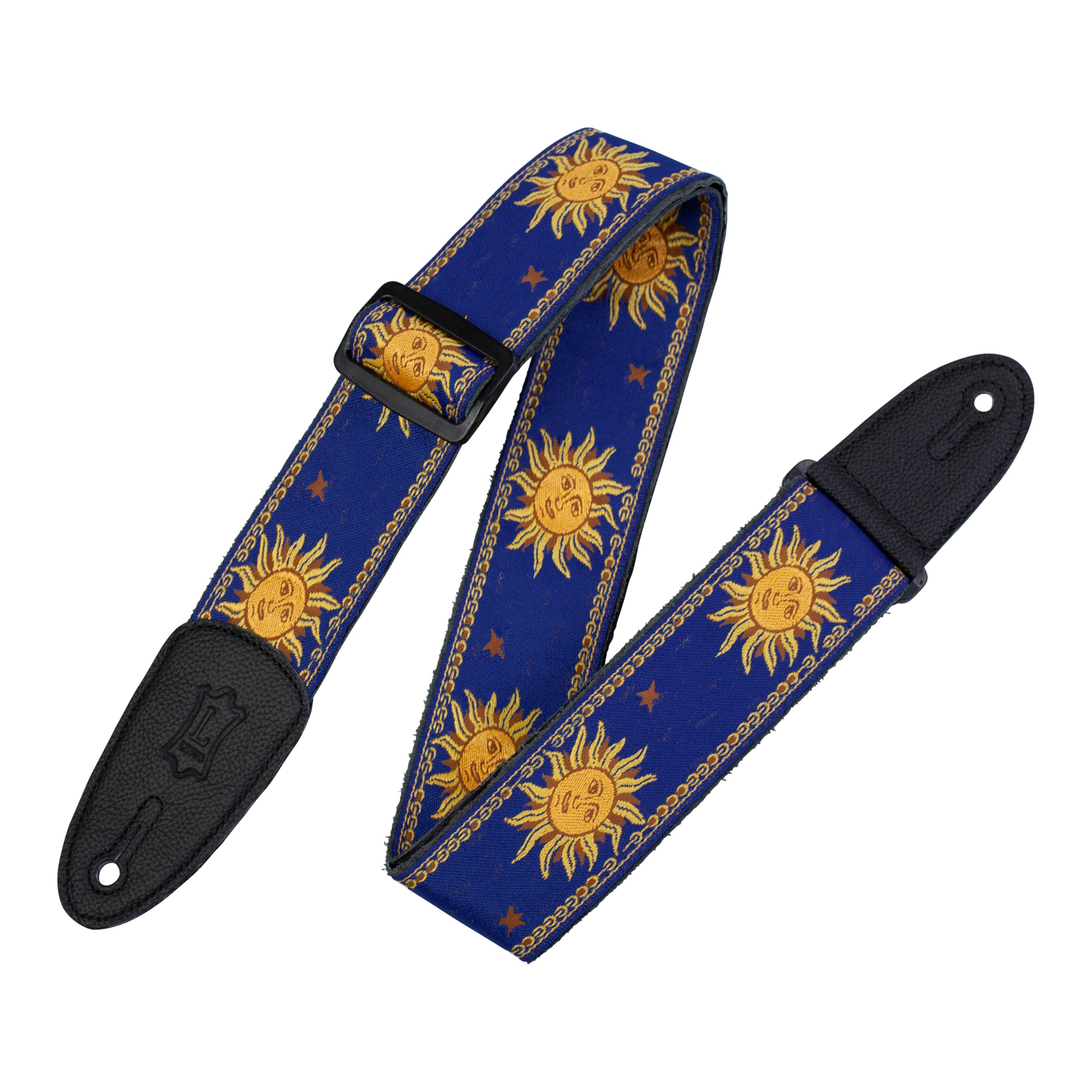 Levy's Polyester/Vinyl Guitar Strap - Jacquard Sun - Blue