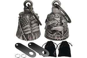Dream Apparel 2 Pack Motorcycle Bells Guardian Angel for Biker Rider Men Women Ride Riding with Hangers, Drive Away Gremlins