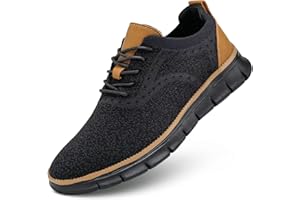 VJAMAM Mens Oxfords Lace-Up Lightweight Casual Walking Shoes Dress Shoes Fashion Sneakers Walking Shoes