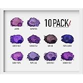 Eye Candy Pigments Purple Mica Pigment Powder Set L- Mica Powder for Epoxy Resin Art - Woodworking - Cosmetic Grade Mica Powder - Bath Bombs - Pigment Powder Variety Pack - 50g - Non-Toxic - Skin Safe