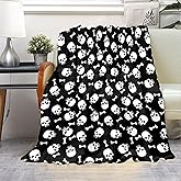 Fleece Throw Blanket Soft Cozy Warm Bed Blanket Decorative Blankets for Home Decor Skull,50x60