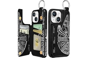Shorogyt for iPhone 13 Wallet Case with Card Holder, Designer Space Pattern Kickstand Magnetic Clasp Back Flip Folio Leather Phone Cases for iPhone 13 for Women Men Girls