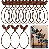 DIYASY Garland Ties for Banister, 12 Pcs Brown Decorative Twist Ties for Stairs Reusable & Flexible Christmas Railing Wraps H